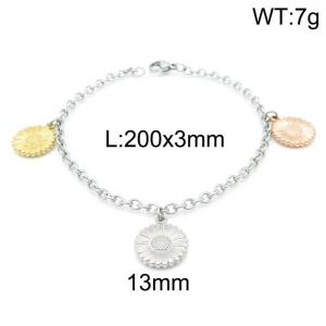 Stainless Steel Gold-plating Bracelet - KB145352-Z