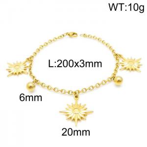 Stainless Steel Gold-plating Bracelet - KB145353-Z