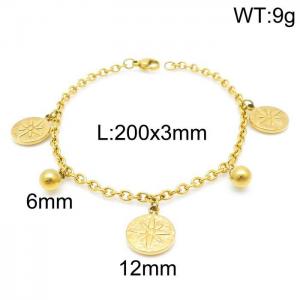 Stainless Steel Gold-plating Bracelet - KB145356-Z