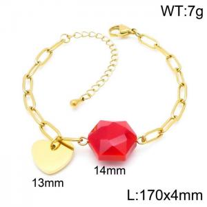 Stainless Steel Gold-plating Bracelet - KB145363-Z