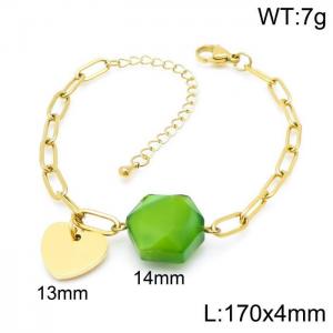 Stainless Steel Gold-plating Bracelet - KB145365-Z