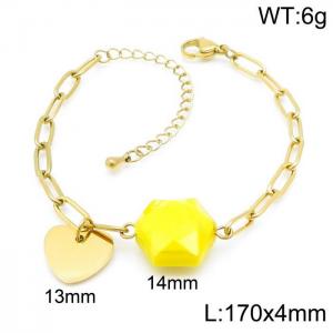 Stainless Steel Gold-plating Bracelet - KB145367-Z