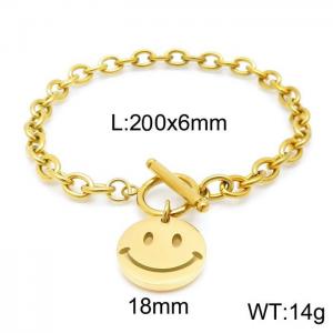 Stainless Steel Gold-plating Bracelet - KB145377-Z
