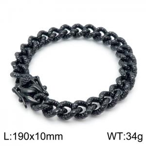 Stainless Steel Black-plating Bracelet - KB145384-KFC