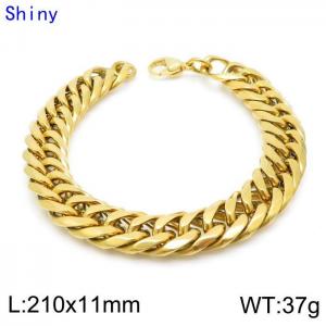 Stainless Steel Gold-plating Bracelet - KB145419-Z