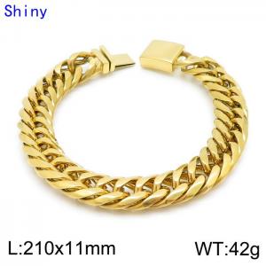 Stainless Steel Gold-plating Bracelet - KB145421-Z