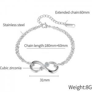 Stainless Steel Bracelet(women) - KB145427-WGTY
