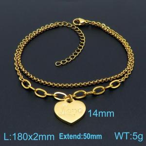 Stainless Steel Gold-plating Bracelet - KB145435-Z