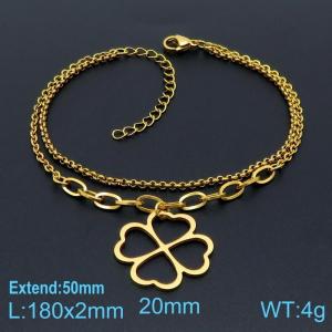 Stainless Steel Gold-plating Bracelet - KB145436-Z