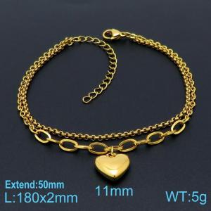 Stainless Steel Gold-plating Bracelet - KB145437-Z