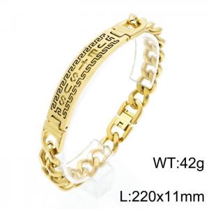 Stainless Steel Gold-plating Bracelet - KB145643-JG