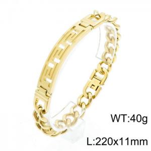 Stainless Steel Gold-plating Bracelet - KB145645-JG