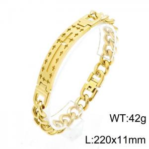 Stainless Steel Gold-plating Bracelet - KB145647-JG