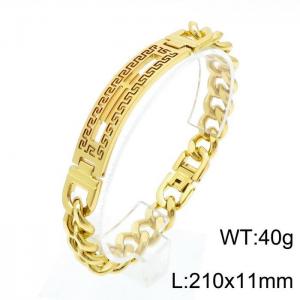 Stainless Steel Gold-plating Bracelet - KB145649-JG