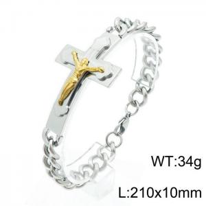 Stainless Steel Gold-plating Bracelet - KB145658-JG