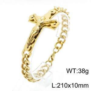 Stainless Steel Gold-plating Bracelet - KB145660-JG