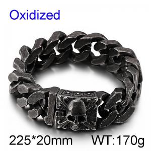 Stainless Skull Bracelet - KB145693-KJX