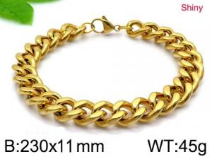 Stainless Steel Gold-plating Bracelet - KB145824-Z