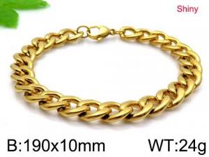 Stainless Steel Gold-plating Bracelet - KB145829-Z