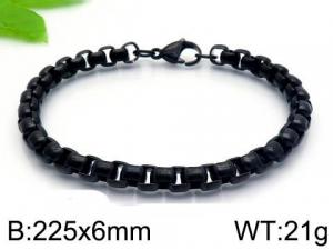 Stainless Steel Black-plating Bracelet - KB145836-Z