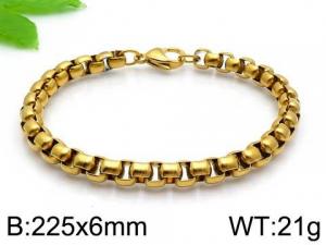Stainless Steel Gold-plating Bracelet - KB145838-Z