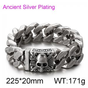 Stainless Skull Bracelet - KB145904-KJX