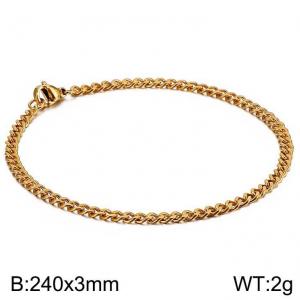 Stainless Steel Gold-plating Bracelet - KB146086-Z