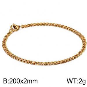 Stainless Steel Gold-plating Bracelet - KB146087-Z
