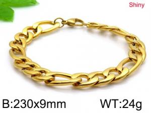 Stainless Steel Gold-plating Bracelet - KB146095-Z