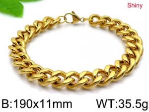 Stainless Steel Gold-plating Bracelet - KB146183-Z