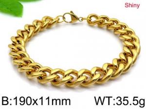 Stainless Steel Gold-plating Bracelet - KB146183-Z
