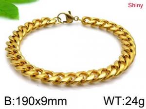 Stainless Steel Gold-plating Bracelet - KB146191-Z
