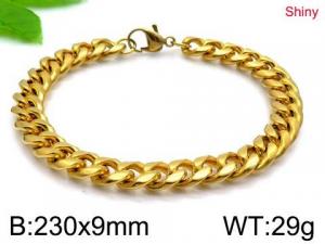 Stainless Steel Gold-plating Bracelet - KB146192-Z