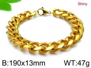 Stainless Steel Gold-plating Bracelet - KB146201-Z
