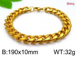 Stainless Steel Gold-plating Bracelet - KB146207-Z