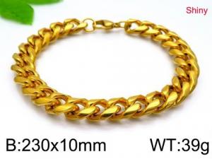 Stainless Steel Gold-plating Bracelet - KB146208-Z