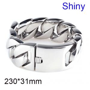 Domineering and personalized smooth cast men's titanium steel thick bracelet - KB14626-D-195