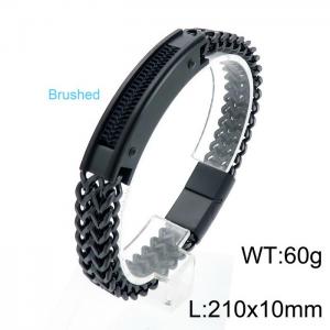 Stainless Steel Black-plating Bracelet - KB146269-KLHQ