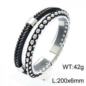 Stainless Steel Bracelet(Men) - KB146273-KLHQ