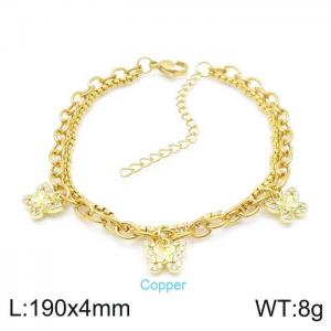 Stainless Steel Gold-plating Bracelet - KB146373-TJG
