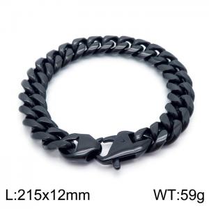 Stainless Steel Black-plating Bracelet - KB146454-Z