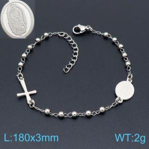 Stainless Rosary Bracelet - KB146463-HDJ