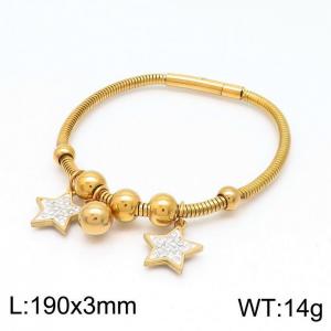 Stainless Steel Stone Bracelet - KB146696-YA