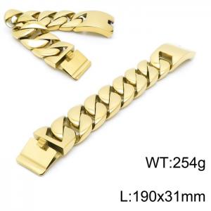 Stainless Steel Gold-plating Bracelet - KB146928-KJX