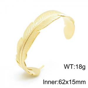 Stainless Steel Gold-plating Bangle - KB146967-MS