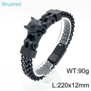 Stainless Steel Black-plating Bracelet - KB147009-KFC