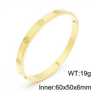 Stainless Steel Gold-plating Bangle - KB147154-YH