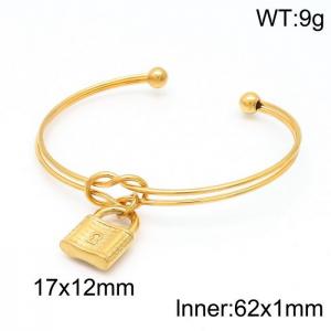 Stainless Steel Gold-plating Bangle - KB147211-Z