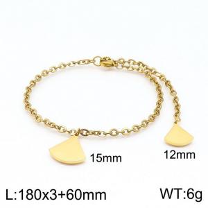 Stainless Steel Gold-plating Bracelet - KB147219-Z