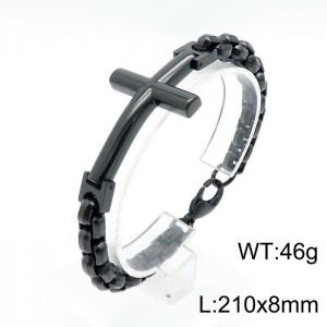 Stainless Steel Black-plating Bracelet - KB147257-KFC